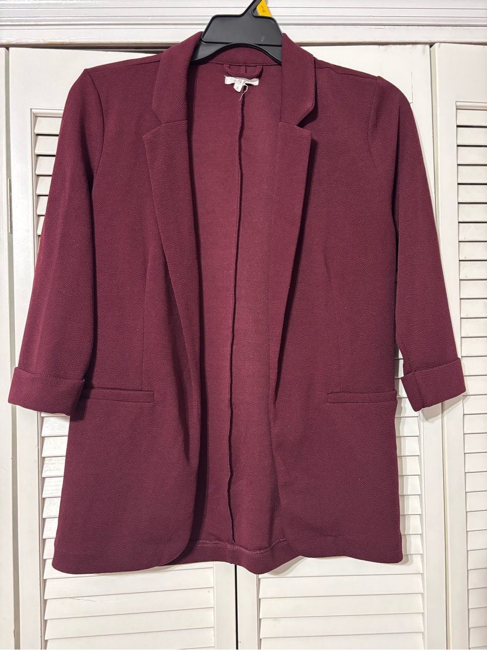 Maurices Open-Front Blazer Jacket - Wine